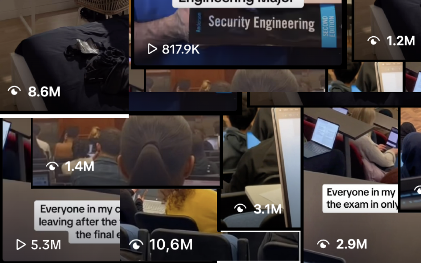 Short-form video grid with millions of views